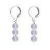 Premium Stainless Steel Hoop Paradise Shine Trilogy Globe Crystals Earrings (Made In Japan)