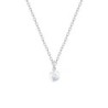 Premium Natural Clear Quartz Bead Pendant 925 Silver Plated Necklace