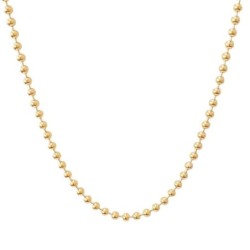 Premium Stainless Steel Gold Plated 60cm Long Ball Necklace Chain  (Made in Japan)