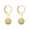 November Birthpearl Gold Plated Golden 8mm Crystal Pearl Hoop Earrings Embellished with Austrian Crystal Pearls