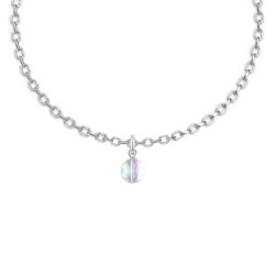 Premium Stainless Steel Crystal Aurora Borealis Dainty Crystal Globe Bracelet (Made In Japan)