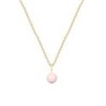 October Birthpearl Gold Plated Premium Steel Rosaline Pink 8mm Austrian Crystal Pearl Pendant With Earrings Set