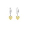 Limited Edition 18K White Gold Plated Luxurious Sunshine Heart Crystal Earrings Embellished with Austrian Crystals