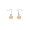 Hexagon Star Crystal Golden Shadow Steel Earrings Embellished with Premium Grade Austrian Crystals (Made In Japan)