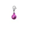 Premium Japan Lucky Ding Dong Fuchsia Pink Bell Stainless Steel Charm