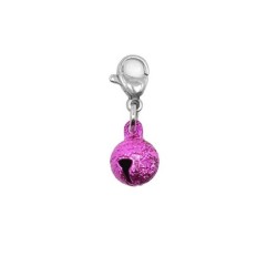 Premium Japan Lucky Ding Dong Fuchsia Pink Bell Stainless Steel Charm