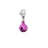 Premium Japan Lucky Ding Dong Fuchsia Pink Bell Stainless Steel Charm