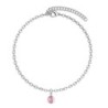 Premium Stainless Steel Antique Pink Dainty Crystal Globe Bracelet (Made In Japan)