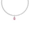 Premium Stainless Steel Antique Pink Dainty Crystal Globe Bracelet (Made In Japan)