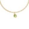 18K Gold Plated Elegant Round Peridot Crystal Bracelet Embellished with Premium Grade Austrian Crystal