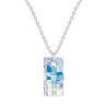 Premium Stainless Steel Crystal Aurora Borealis Urban Pendant With Earrings Set Embellished with Austrian Crystals