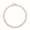 18K Rose Gold Plated Charm Plain Simply 21cm Bracelet (Made In Japan)