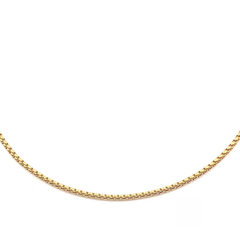 Premium Gold Plated Stainless Steel Round Box Design Standard Choker  (Made in Japan)