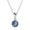 December Birth Stone Pendant Necklace And Pearl Earrings Jewellery Set Embellished with Premium Grade Austrian Crystals