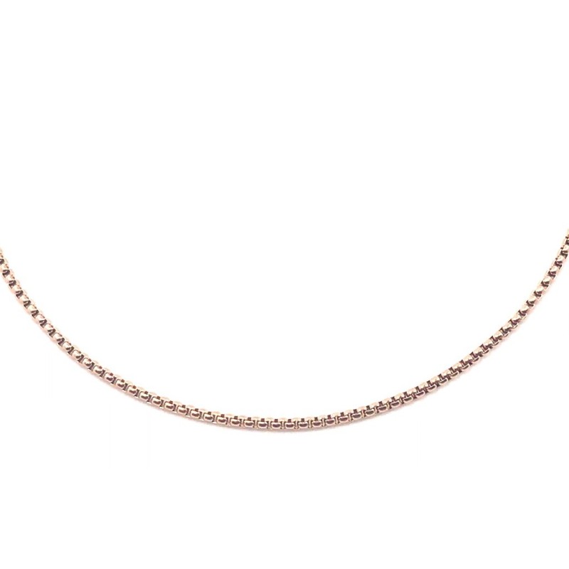 Premium Rose Gold Plated Stainless Steel Round Box Design Standard Choker  (Made in Japan)