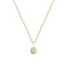 Gold Plated Premium Steel Iridescent Green 8mm Austria Globe Pendant With Pearlescent White Pearl Hoop Earrings Set