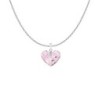 Truly In Love Rosaline Heart Pendant Steel Necklace Embellished With Premium Grade Austrian Crystal