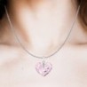 Truly In Love Rosaline Heart Pendant Steel Necklace Embellished With Premium Grade Austrian Crystal