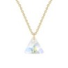 Gold Plated Premium Steel Crystal AB XILION Triangle Pendant Necklace Embellished with Premium Grade Austrian Crystal