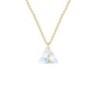 Gold Plated Premium Steel Crystal AB XILION Triangle Pendant Necklace Embellished with Premium Grade Austrian Crystal