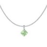 August BirthStone Princess Cut Premium Grade Austrian Crystal Pendant Necklace And Pearl Earrings Jewellery Set