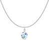 Crystal Aurora Borealis Pure Leaf Pendant Necklace Embellished with Premium Grade Austrian Crystal