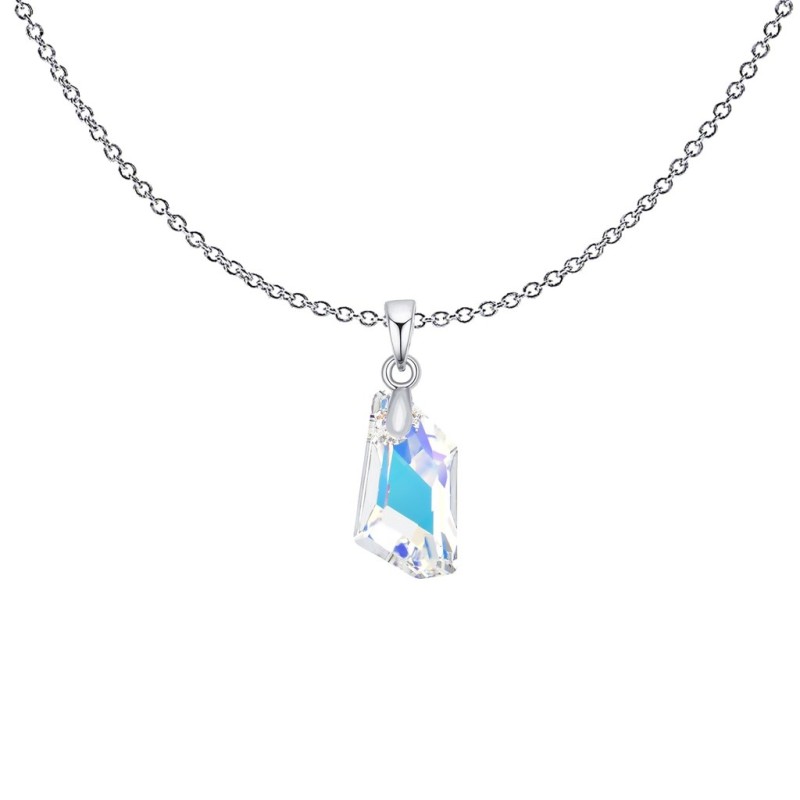 Crystal Aurora Borealis De-Art Pendant Necklace Embellished with Premium Grade Austrian Crystal