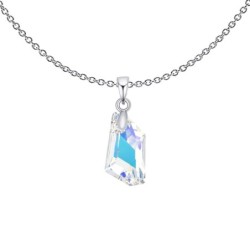 Crystal Aurora Borealis De-Art Pendant Necklace Embellished with Premium Grade Austrian Crystal