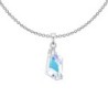 Crystal Aurora Borealis De-Art Pendant Necklace Embellished with Premium Grade Austrian Crystal