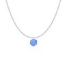 Sapphire Blue Hexagon Star Pendant Premium Steel Necklace Embellished with Premium Grade Austrian Crystal