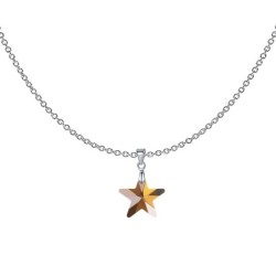 New Star Copper Crystal Pendant Necklace Embellished with Premium Grade Austrian Crystal (Made In Austria)