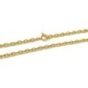 Premium Stainless Steel Gold Plated Oval Link Chain Choker  (Made in Japan)