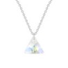 Premium Stainless Steel Crystal AB XILION Triangle Necklace With Earrings Set Embellished with Austrian Crystals