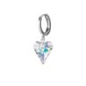 Crystal Aurora Borealis Wild Heart Mismatched Earrings Embellished with Premium Grade Austrian Crystals