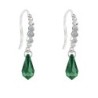 Limited Edition Premium Luxurious Emerald Crystal Teardrop Earrings Embellished with Austrian Crystals