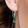 Limited Edition Premium Luxurious Emerald Crystal Teardrop Earrings Embellished with Austrian Crystals