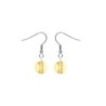 Premium Stainless Steel Golden Shadow Crystal Globe Classic Hook Earrings (Made In Japan)