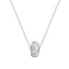 BeCharmed Pave Crystal AB Bead Slim Premium Steel Necklace With Earrings Set Embellished with Austrian Crystals