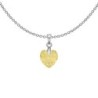 XILION Sunshine Heart Dainty Pendant Necklace Embellished with Premium Grade Austrian Crystal