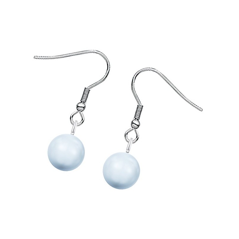 March Birth Month Premium Steel Crystal Pearl Earrings Embellished with Premium Grade Austrian Crystal Pearls