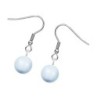 March Birth Month Premium Steel Crystal Pearl Earrings Embellished with Premium Grade Austrian Crystal Pearls