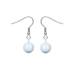 March Birth Month Premium Steel Crystal Pearl Earrings Embellished with Premium Grade Austrian Crystal Pearls