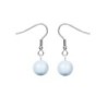 March Birth Month Premium Steel Crystal Pearl Earrings Embellished with Premium Grade Austrian Crystal Pearls