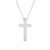 Premium Polished Steel Medium Size Purely Cross Necklace Chain (Made In Japan)