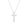 Premium Polished Steel Medium Size Purely Cross Necklace Chain (Made In Japan)