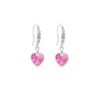 Limited Edition 18K White Gold Plated Luxurious Rose AB Heart Crystal Earrings Embellished with Austrian Crystals