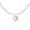 Crystal Blue AB Hexagon Star Pendant Premium Steel Necklace Embellished with Premium Grade Austrian Crystal