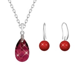 Ruby Crystal Pear Shaped...