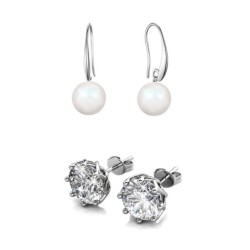 April Birth Month Exclusive Earrings Bundle Jewellery Set Embellished with Premium Grade Austrian Crystals