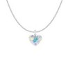 Truly In Love Crystal AB Heart Pendant Steel Necklace Embellished With Premium Grade Austrian Crystal